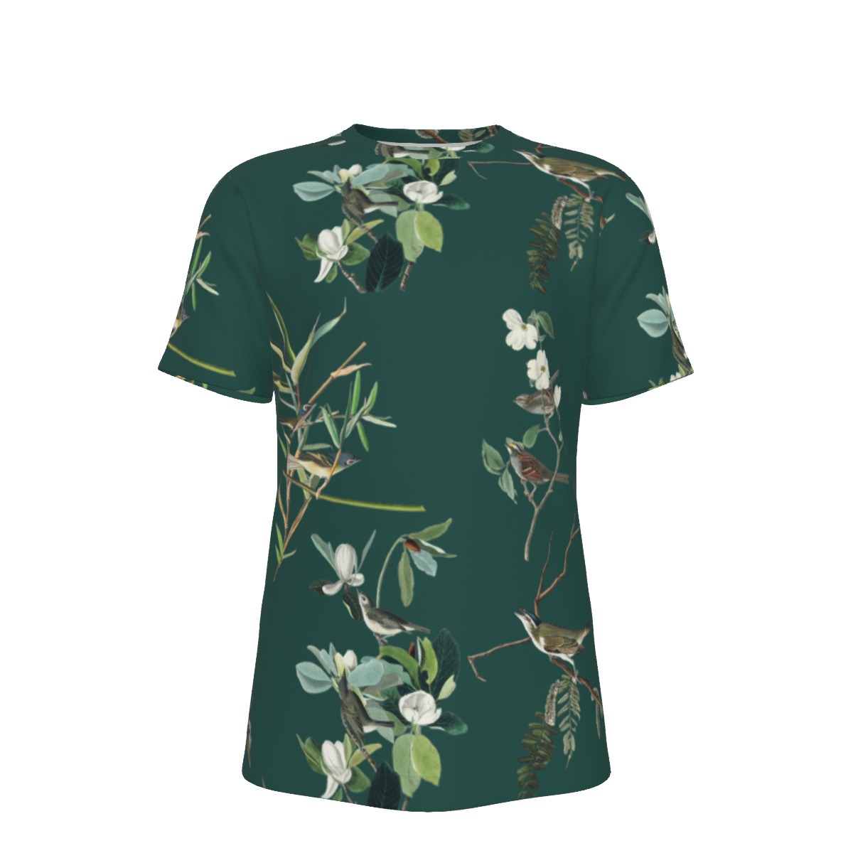 Birds of a Feather 100% Cotton T-shirt - Emerald