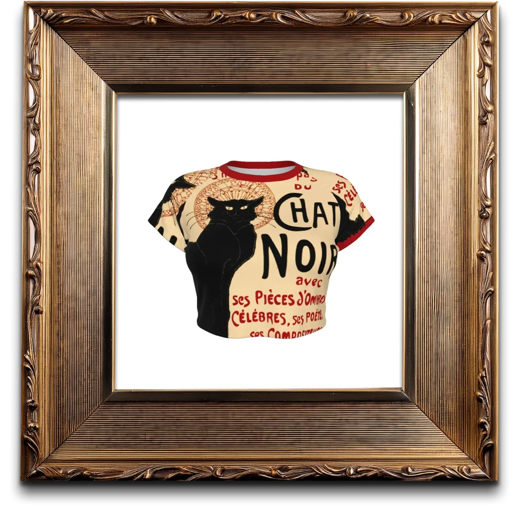 Chat Noir – Theophile Alexandre Steinlen Crop Top