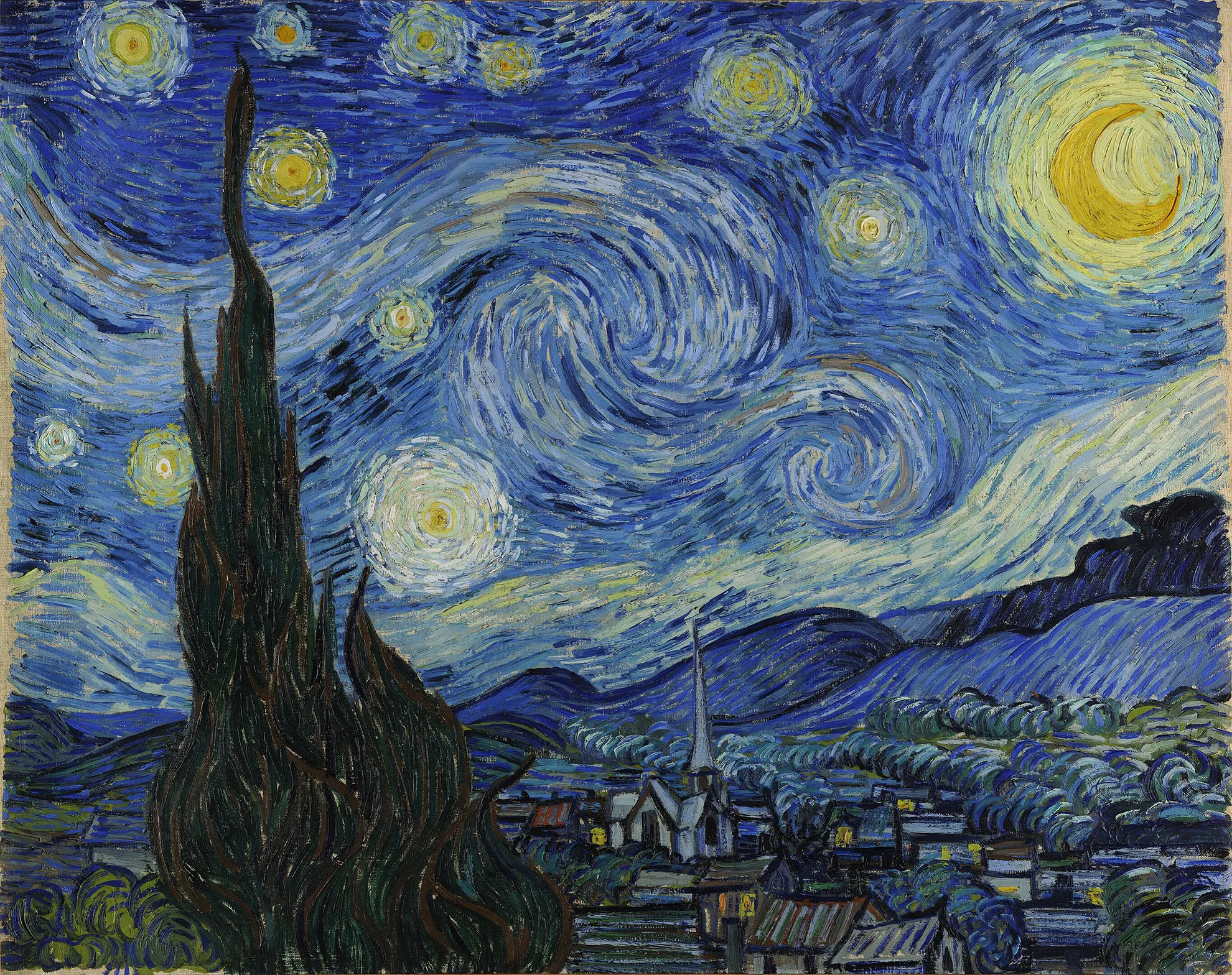 The Starry Night - Vincent Van Gogh 1889